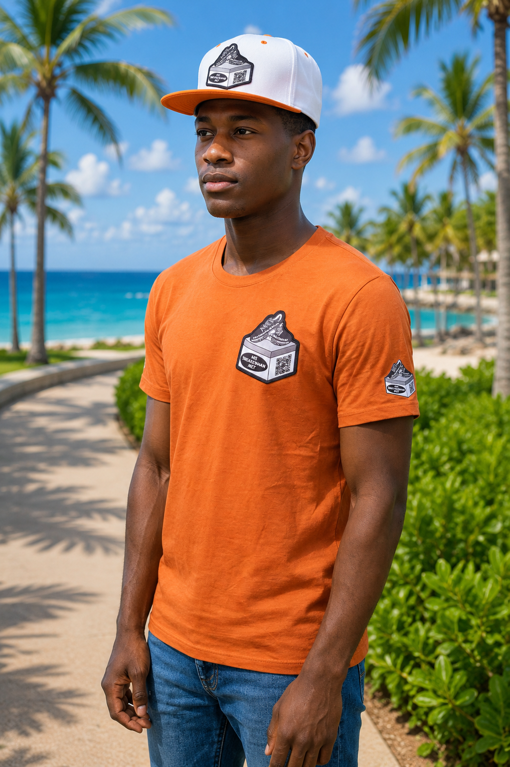 845 Box Logo Tee — Burnt Orange